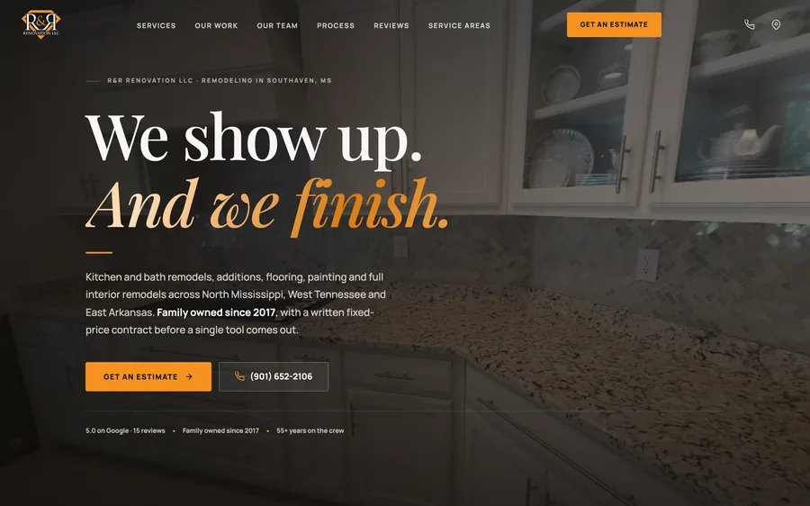 R R Renovation website built by MainStreetWeb LLC